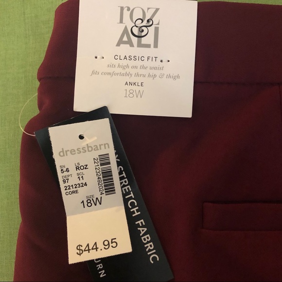 NEW!!!  Roz & Ali ankle pants size 18W - Picture 4 of 7